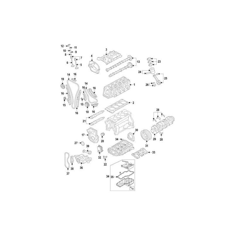 Tendeur de chaîne d'arbre d'équilibrage de moteur Audi d'origine 06H-109-467-BA
