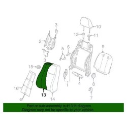 Couvercle de dossier de siège Audi d'origine 8V7-881-805-N-QJH