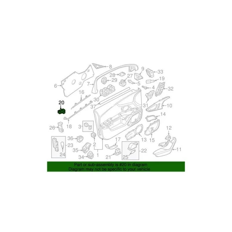 Lampe de courtoisie Audi d'origine 4G0-947-355-B