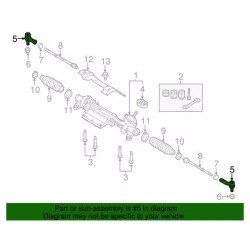 Biellette extérieure d'origine Audi 1K0-423-811-K