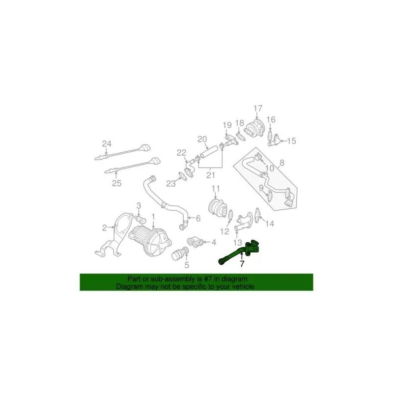 Tuyau de raccordement authentique Audi TT Coupé/Roadster 2007-2011 - 3.2L 022-131-149-AD