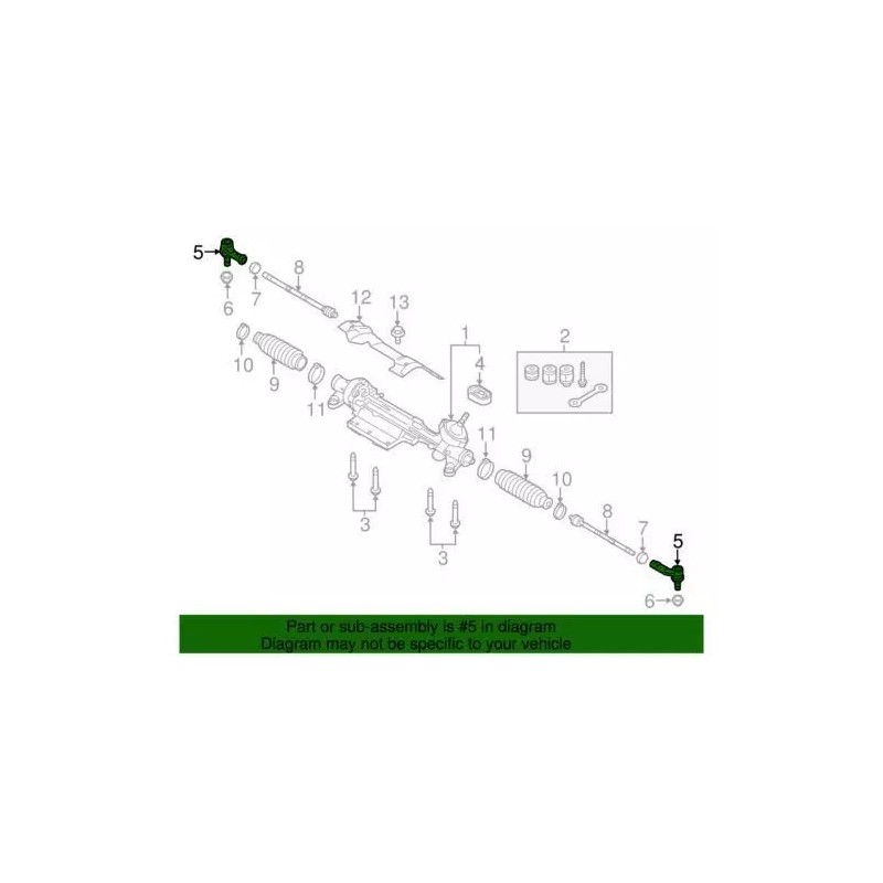 Biellette extérieure d'origine Audi 1K0-423-811-K