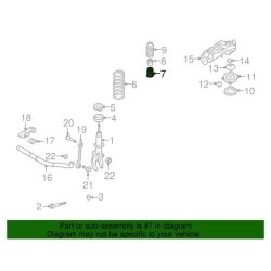 Support de butée de rebond authentique Audi Volkswagen Touareg 2004-2010 7L0-412-375-A