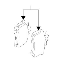 Ensemble de garnitures de frein arrière d'origine Audi TT Base 2003-2005 6C0-698-451-A