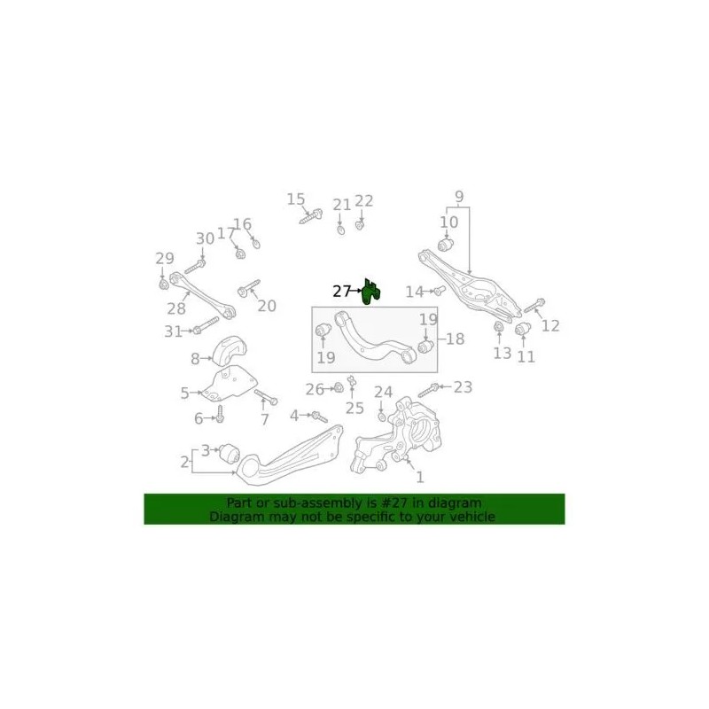 Support de capteur de vitesse arrière d'origine Audi Q3 Premium Plus 2019-2022 5Q0-614-167-B