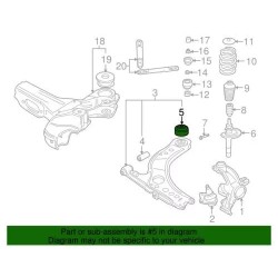 Bras de commande inférieur arrière d'origine Audi 2000 TT Quattro Bushing 1J0-407-181
