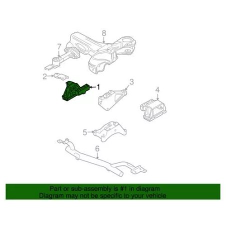 Support moteur droit d'origine Audi Volkswagen Golf Jetta 1999-2005 1J0-199-262-CE Support moteur droit d'origine Audi Volkswagen Golf Jetta 1999-2005 1J0-199-262-CE