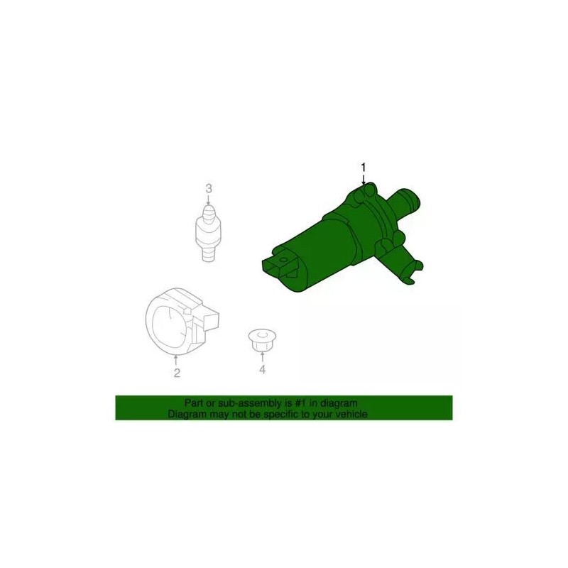 Pompe à eau auxiliaire authentique Audi 2003-2015 A3 Quattro R8 3.6L 3D0-965-561-D