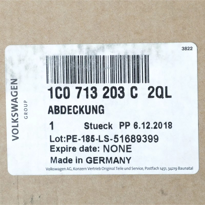 02-10 VW Volkswagen BEETLE Couvre Levier de Vitesse Noir 1C0713203C2QL Pièce d'Origine NEUF