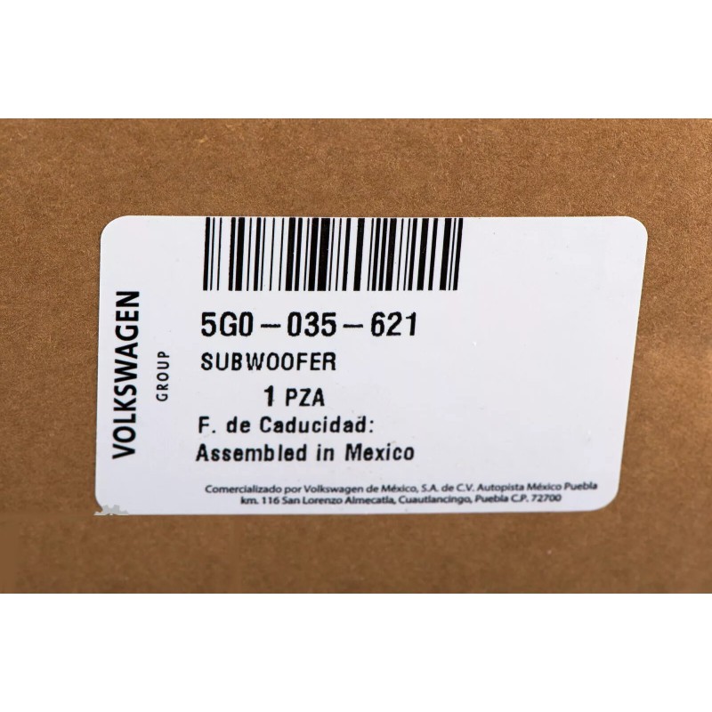 Haut-parleur Subwoofer Audio Fender pour VW Volkswagen Golf GTI Golf Sportwagen 2015-2018