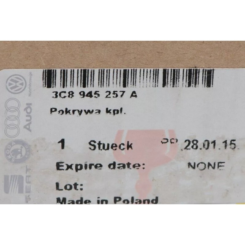 Support d'ampoule de feu arrière côté conducteur intérieur VW Volkswagen CC 09-12 3C8945257A OEM
