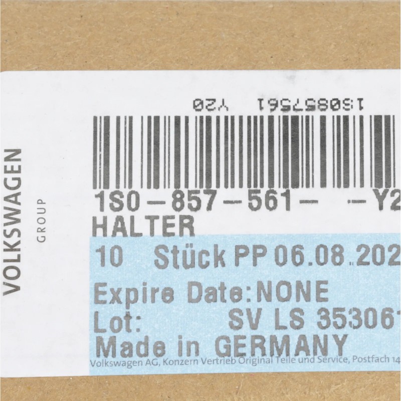 Clip de Support de Pare-Soleil Gris Perle pour VW Volkswagen Passat 2012-2015 OE NEUF