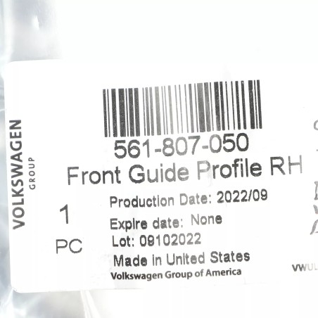 Nouveau support de guidage droit OEM Volkswagen Passat 2016-2019 561-807-050 Nouveau support de guidage droit OEM Volkswagen Passat 2016-2019 561-807-050