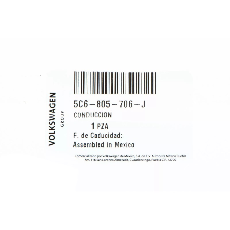 Support supérieur de radiateur noir VW Volkswagen Jetta 2015-2018 GENUINE OEM