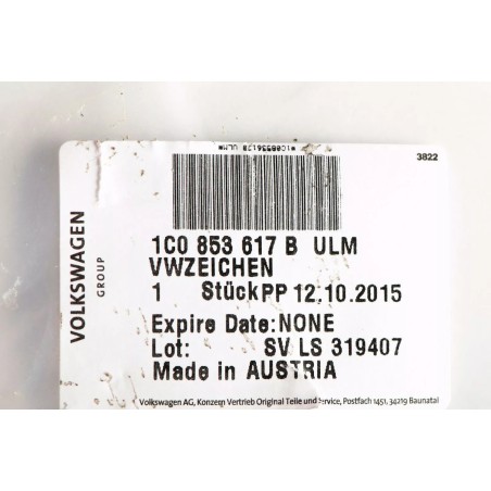 Emblème de capot avant chromé VW Volkswagen Beetle 2006-2010 GENUINE OEM NEUF Emblème de capot avant chromé VW Volkswagen Beetle 2006-2010 GENUINE OEM NEUF