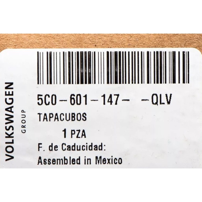 Capuchon de Moyeu de Roue 15" 9 Branches VW Volkswagen Jetta 2011-2017 OEM NEUF 5C0601147QLV