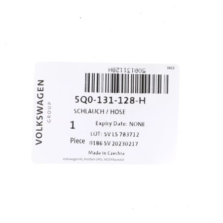 Nouveau tuyau d'admission OEM Volkswagen Golf GTI 2015-2021 5Q0-131-128-H Nouveau tuyau d'admission OEM Volkswagen Golf GTI 2015-2021 5Q0-131-128-H