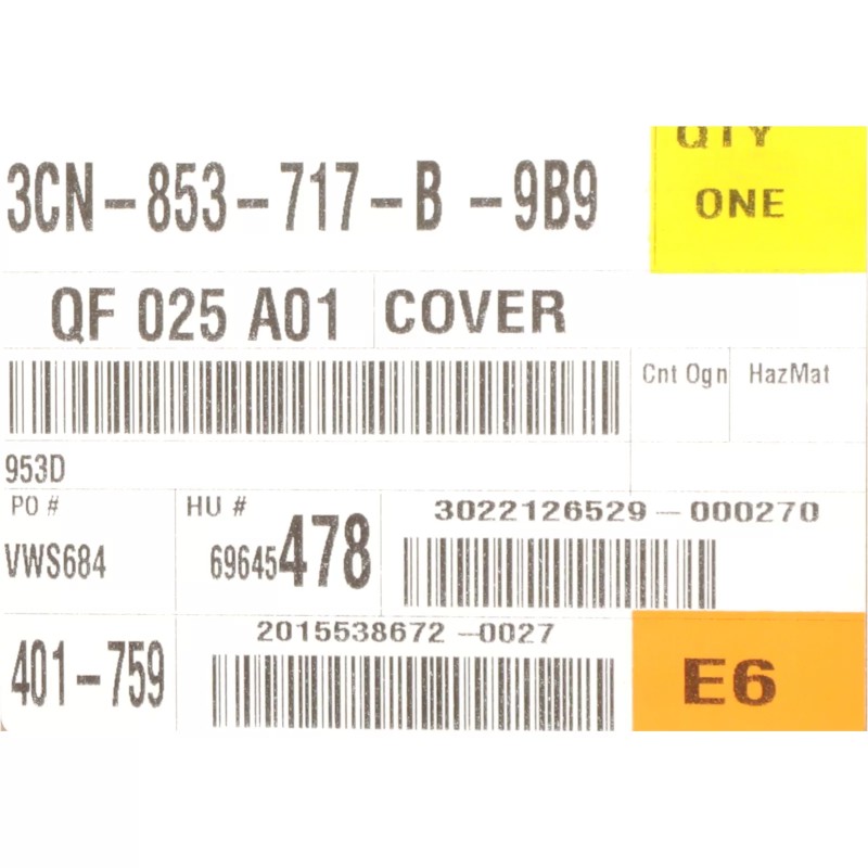 Moulure de roue Volkswagen Atlas 2018-2020 OEM NEUF 3CN-853-717-B-9B9