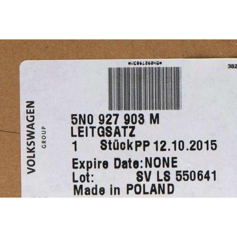 Faisceau de capteur ABS avant gauche côté conducteur VW Volkswagen OEM GENUINE 5N0927903M