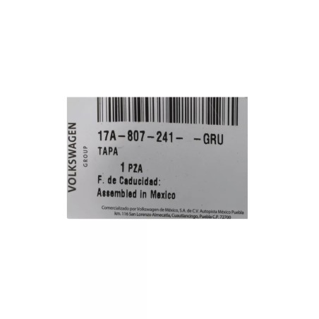 Cache-œil de remorquage OEM 2019-2021 Volkswagen Jetta NEUF 17A-807-241-GRU Cache-œil de remorquage OEM 2019-2021 Volkswagen Jetta NEUF 17A-807-241-GRU
