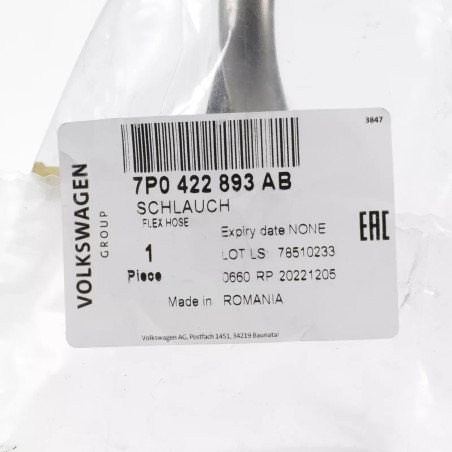 NOUVEAU OEM Volkswagen 2011-2016 Touareg Tuyau de Pression 7P0-422-893-AB NOUVEAU OEM Volkswagen 2011-2016 Touareg Tuyau de Pression 7P0-422-893-AB
