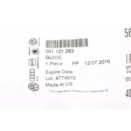 Déflecteur d'air de radiateur côté conducteur gauche VW Volkswagen Passat 2012-2017 OE 561121283 Déflecteur d'air de radiateur côté conducteur gauche VW Volkswagen Passat 2012-2017 OE 561121283