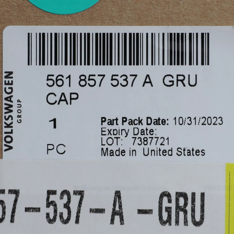 Nouveau cache de rétroviseur gauche OEM Volkswagen Passat 2016-2022 561-857-537-A-GRU