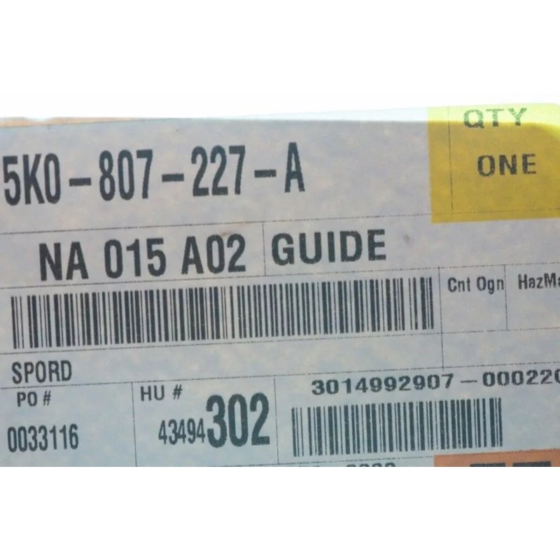 Support de Phare Avant Gauche Côté Conducteur VW Volkswagen OEM NEUF