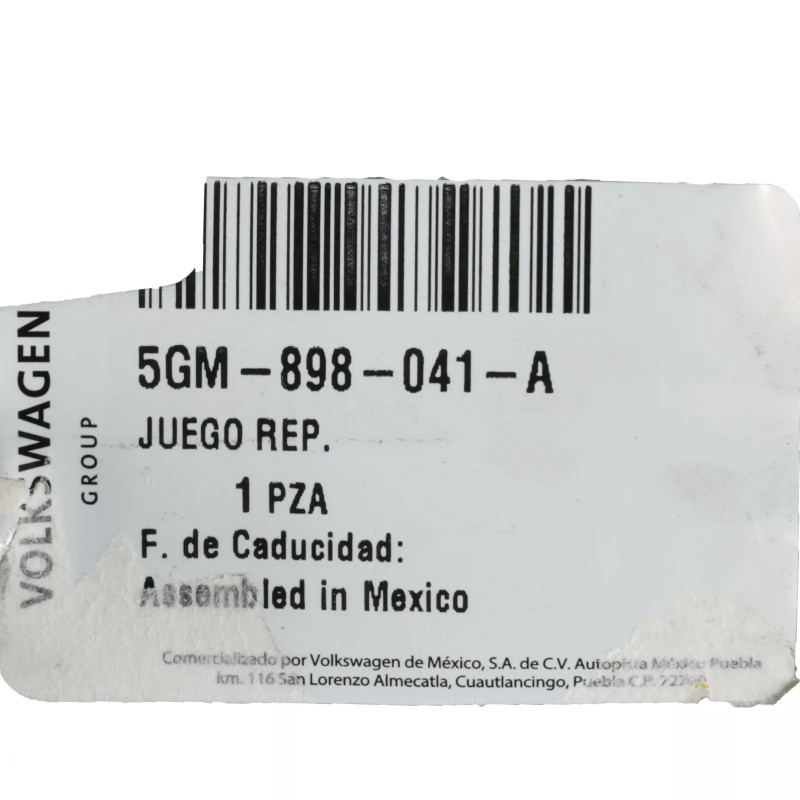 Nouveau kit de réparation cadre toit ouvrant panoramique OEM Volkswagen 5GM-898-041-A