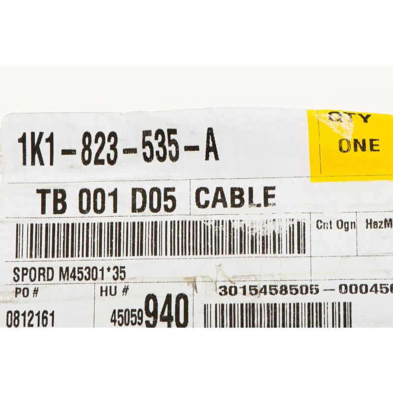 Câble de déverrouillage du capot OEM pour VW Volkswagen Jetta Berline 2006-2010 1K1823535A NEUF