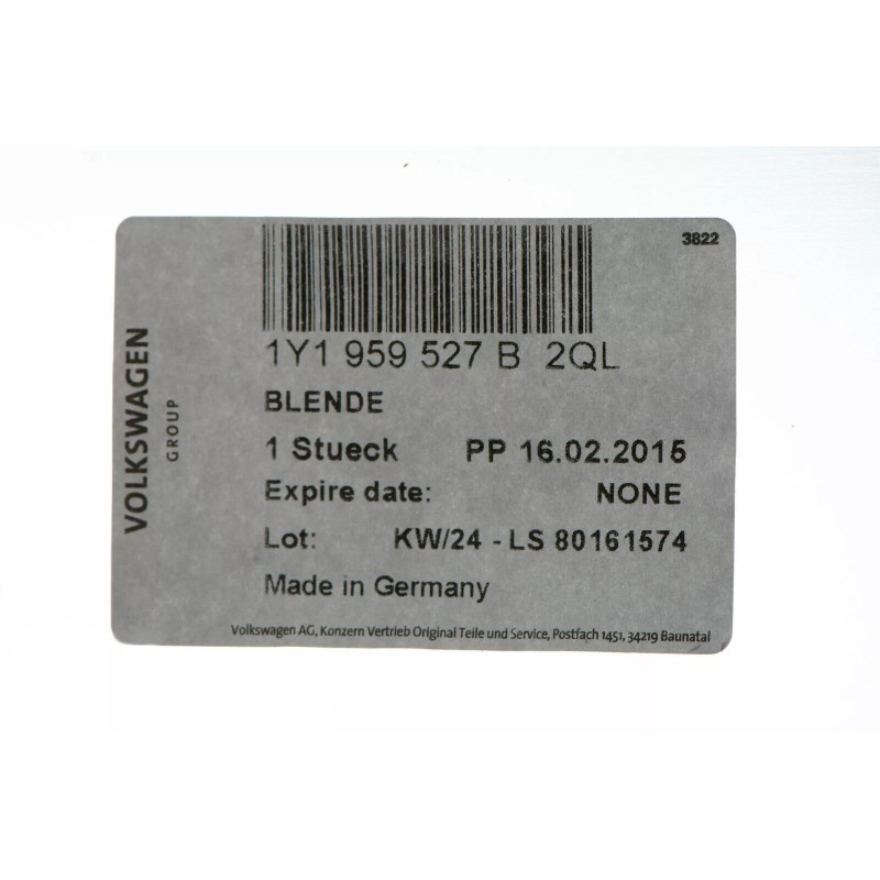 03-10 VW Volkswagen Beetle Cabriolet Cadre d'Interrupteur de Vitre de Porte Avant Conducteur OEM