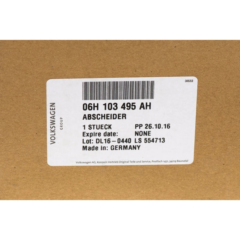 Séparateur d'huile VW Volkswagen Valve PCV Assemblage OEM GENUINE NEUF 06H103495AH