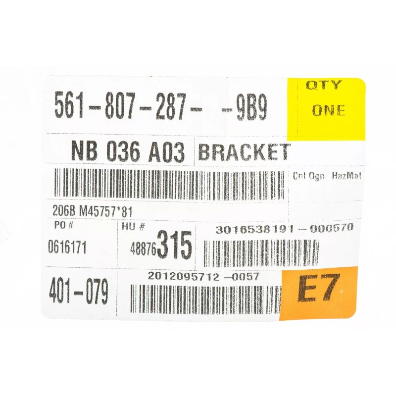 Support de plaque d'immatriculation avant VW Volkswagen Passat 2012-2014 5618072879B9 OEM NEUF