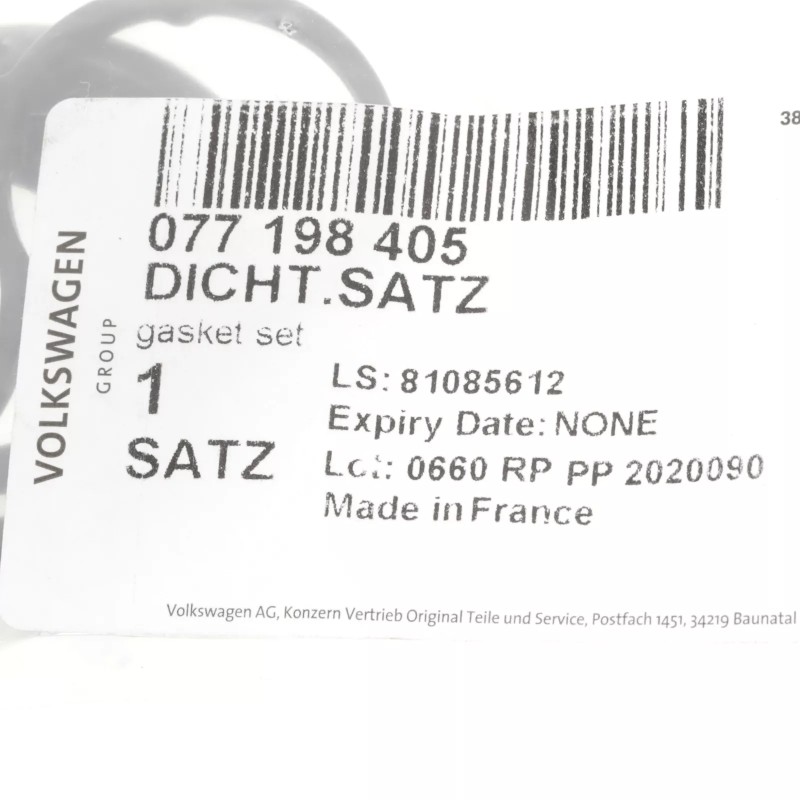 Nouveau joint d'adaptateur de filtre à huile moteur OEM Volkswagen Touareg 2006-07 077-198-405 Nouveau joint d'adaptateur de filtre à huile moteur OEM Volkswagen Touareg 2006-07 077-198-405