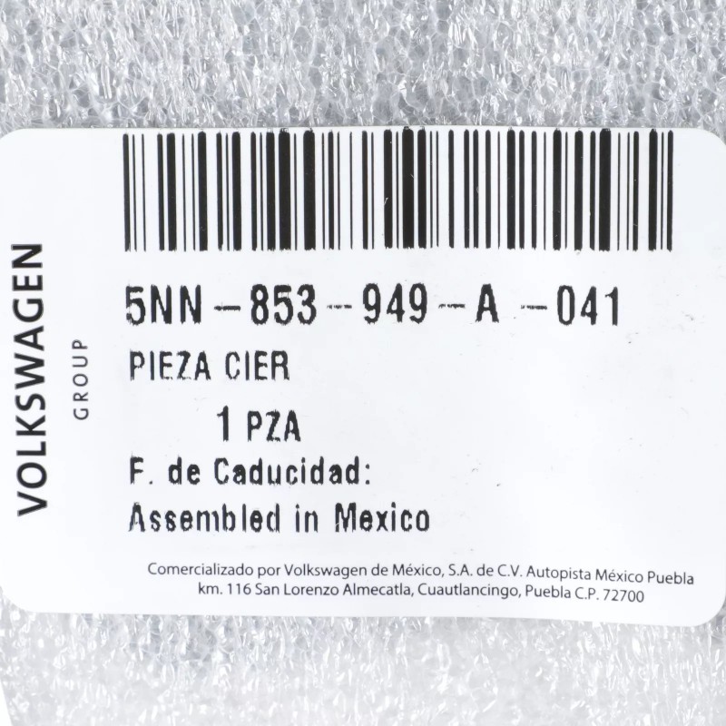 Nouvelle plaque OEM Volkswagen Tiguan 2018-2021 5NN-853-949-A-041