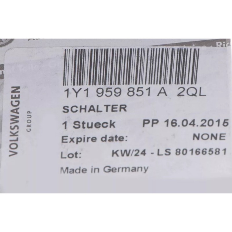 Interrupteur de fenêtre de porte côté passager pour VW Volkswagen Beetle Cabriolet 2003-2010 OEM