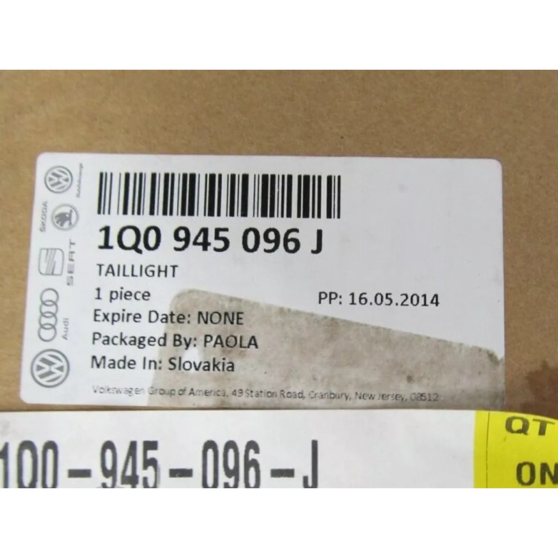 Feu arrière droit extérieur côté passager VW Volkswagen Eos 07-11 OEM