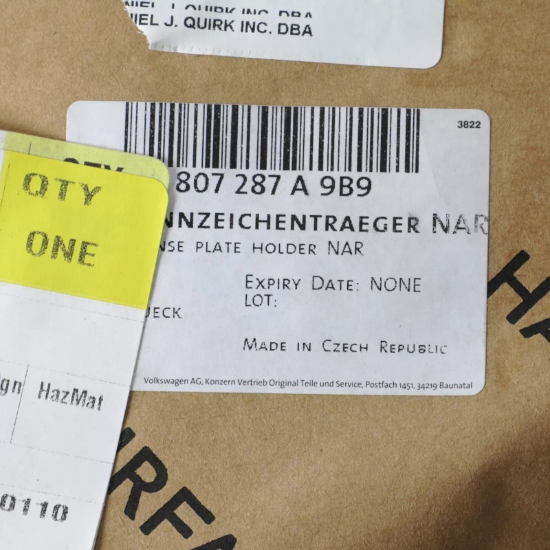 Nouveau support de plaque d'immatriculation OEM Volkswagen ID.4 2021-2023 11A-807-287-A-9B9