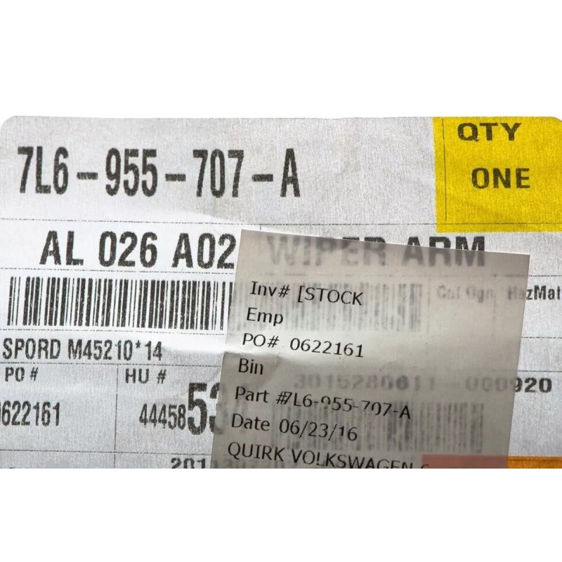 Bras d'essuie-glace arrière d'origine neuf pour VW Volkswagen Touareg 2004-2010 7L6955707A