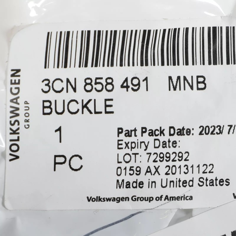Nouveau OEM Volkswagen 2018-2023 Atlas Boucle de Ceinture de Siège Gauche 3CN-858-491-MNB