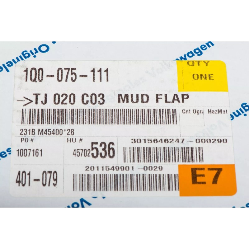 Bavettes avant gauche et droite pour Volkswagen EOS 2006-2014 NEUF D'ORIGINE