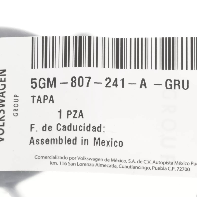 Nouveau cache-œil de remorquage OEM Volkswagen GTI 2015-2017 5GM-807-241-A-GRU
