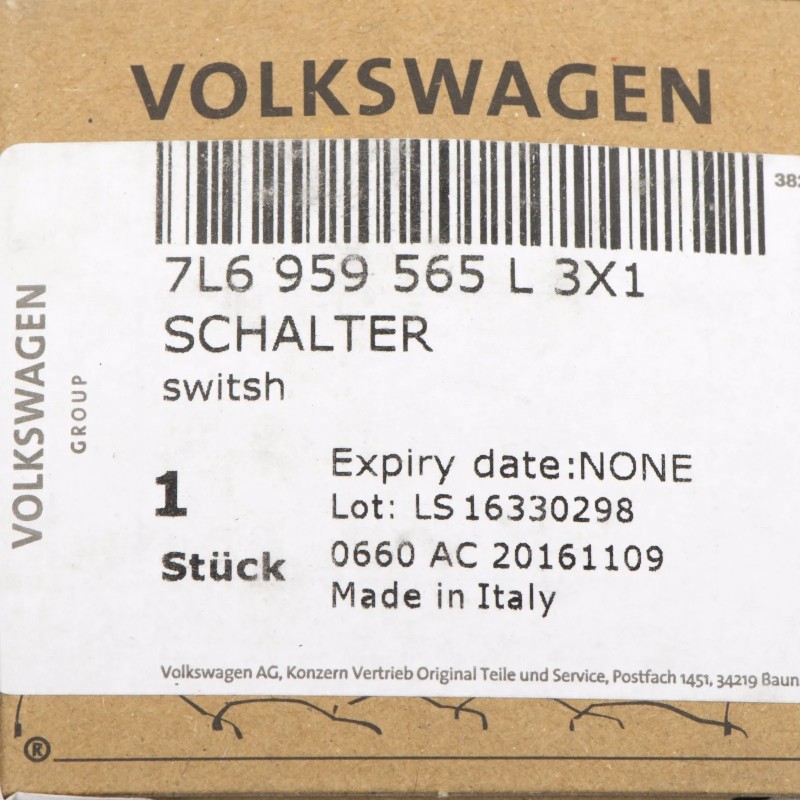 Interrupteur de rétroviseurs rabattables électriques côté conducteur avant gauche pour VW Volkswagen Touareg 09-10