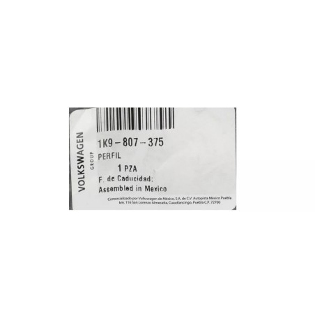 Guide de Pare-chocs Volkswagen Jetta Wagon SportWagen 2009-2014 NEUF 1K9-807-375 Guide de Pare-chocs Volkswagen Jetta Wagon SportWagen 2009-2014 NEUF 1K9-807-375