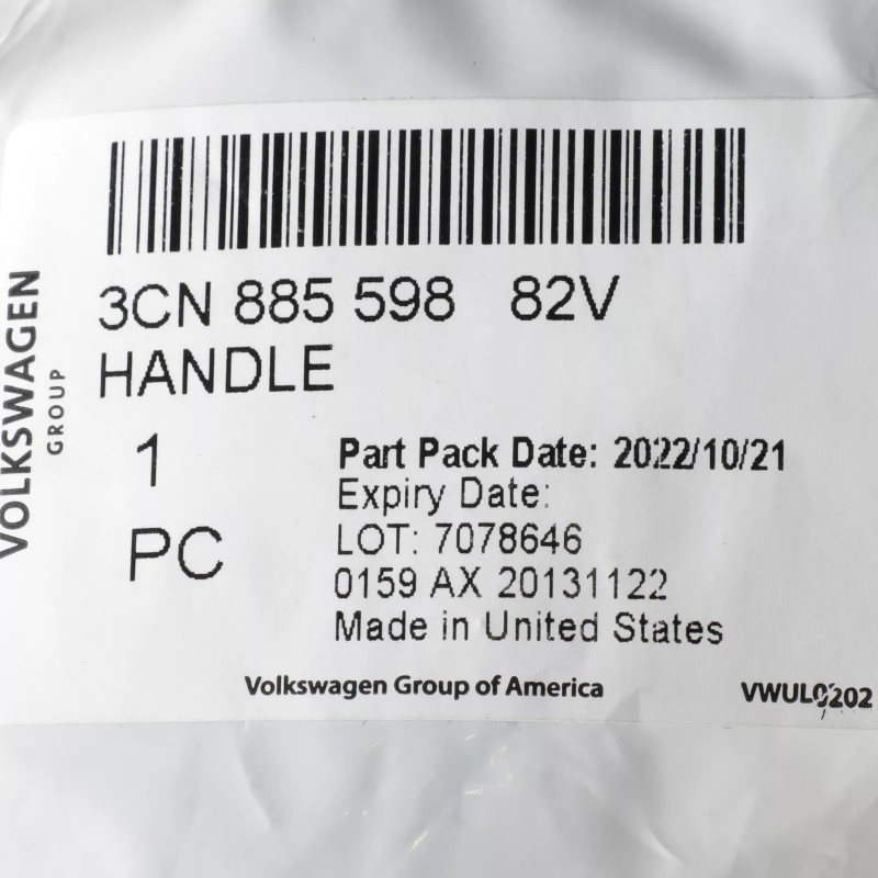 Nouvelle poignée d'inclinaison OEM Volkswagen Atlas 2018-2023 3CN-885-598-82V