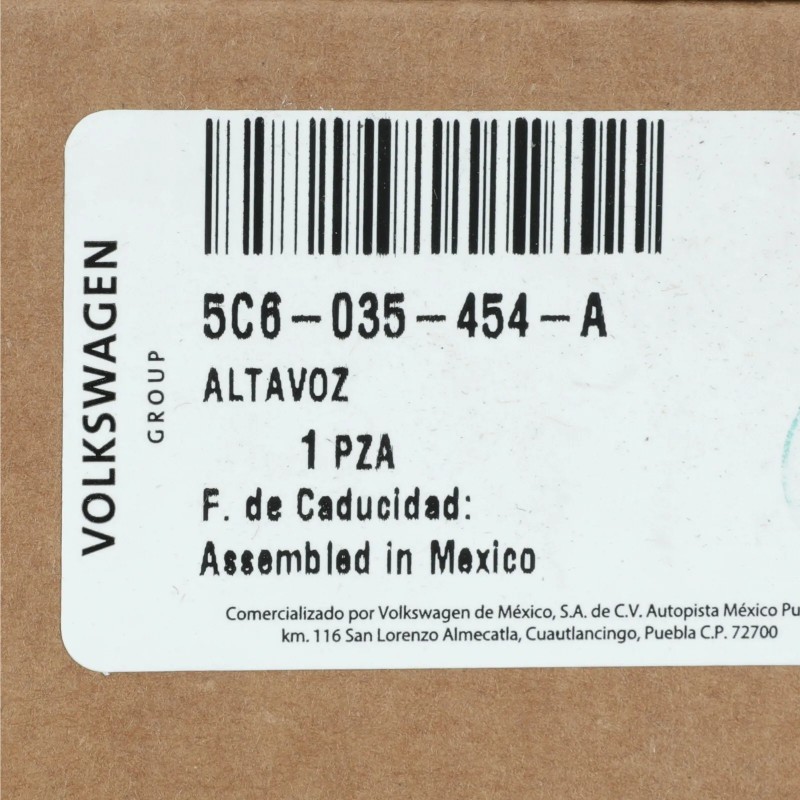 Haut-parleur de porte avant gauche ou droite VW Volkswagen Passat Jetta SEDAN OEM 5C6035454A