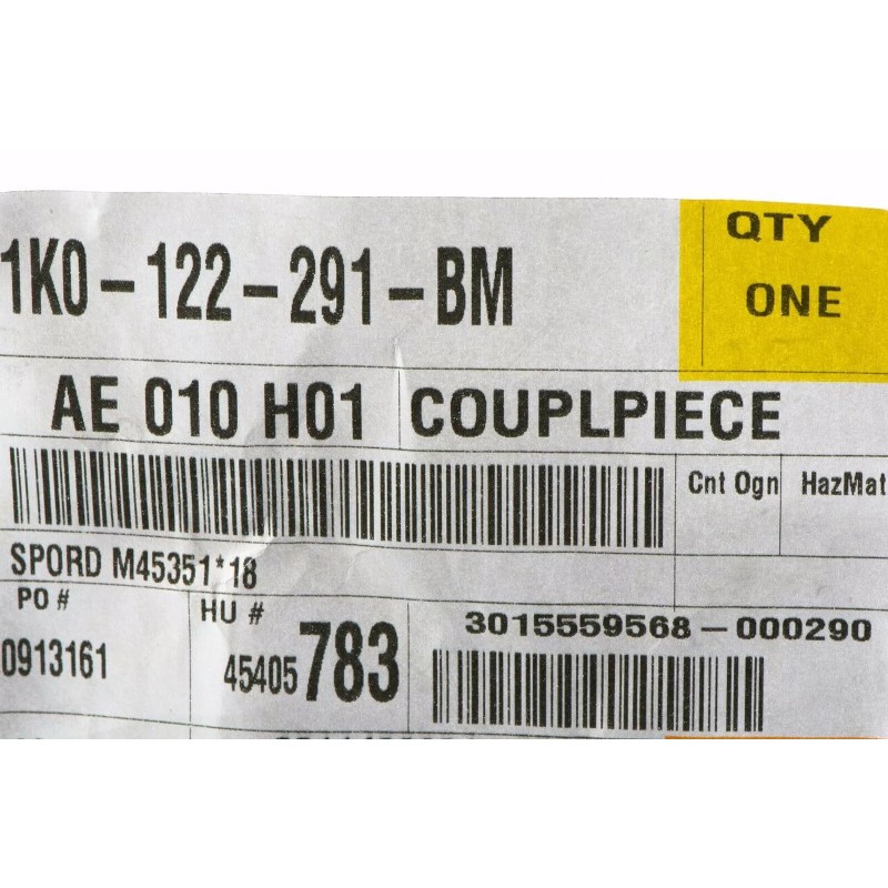 Pièce d'origine neuve VW Volkswagen raccord de durite de radiateur supérieur droit vers radiateur 1K0122291BM