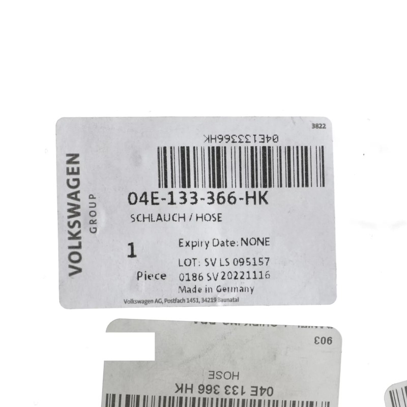 NOUVEAU Tuyau OEM Volkswagen 04E-133-366-HK
