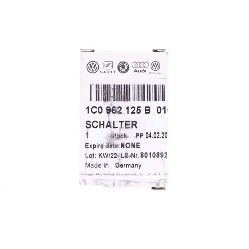 03-10 VW Volkswagen Beetle Cabriolet Interrupteur de Verrouillage de Porte Avant 1C0962125B01C OEM