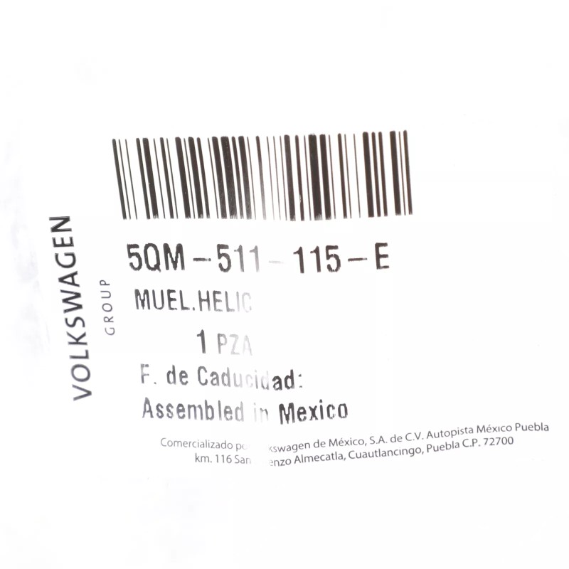 Nouveau ressort de suspension OEM Volkswagen Golf 2015-2021 5QM-511-115-E